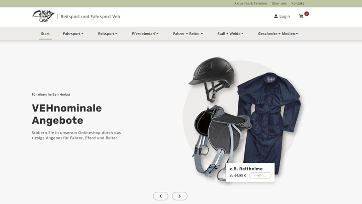 Screenshot der überarbeiteten Website