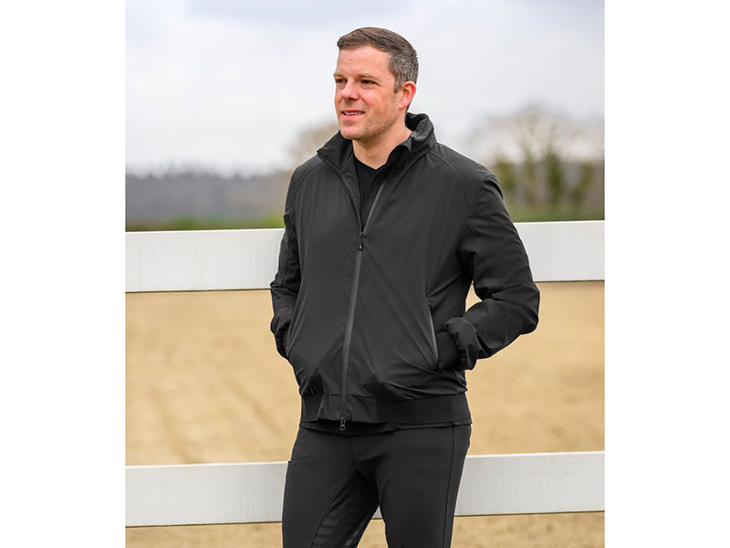 schwarzer Reitblouson für Herren