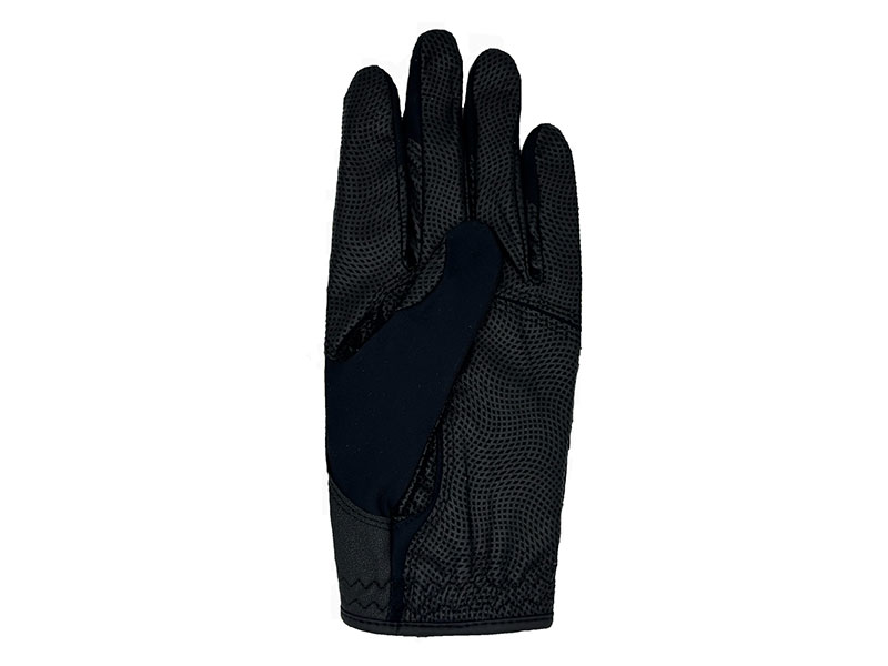 schwarzer Leder Reithandschuh