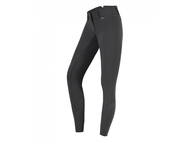 schwarze Reithose mit Silikonbesatz