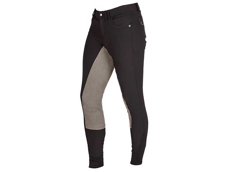 Reiter mit schwarzer Reithose mit Vollbesatz