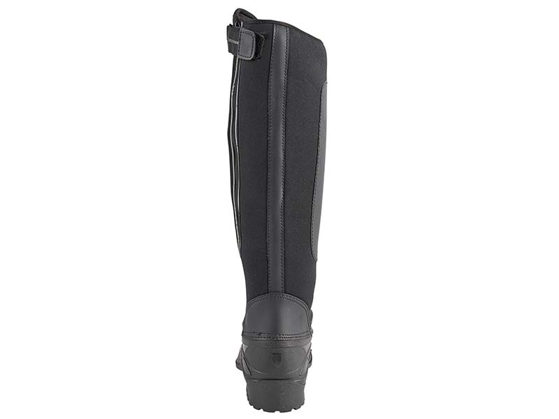 ein Paar schwarze Thermoreitstiefel