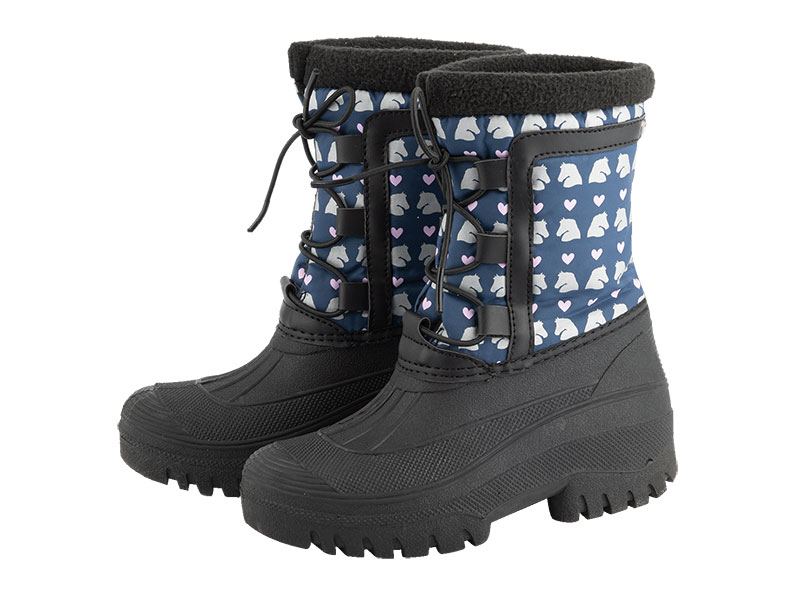 schwarzer Thermostiefel mit Muster am Schaft