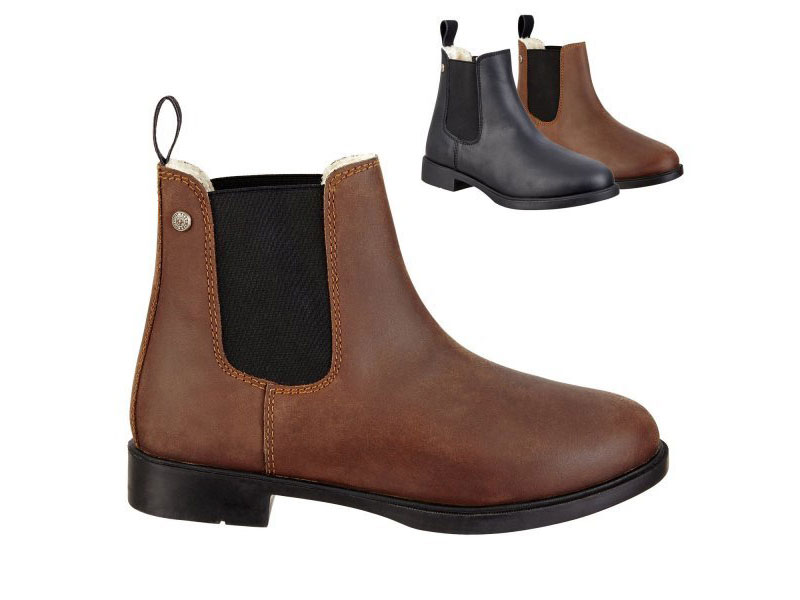 braune und schwarze Jodhpurstiefelette