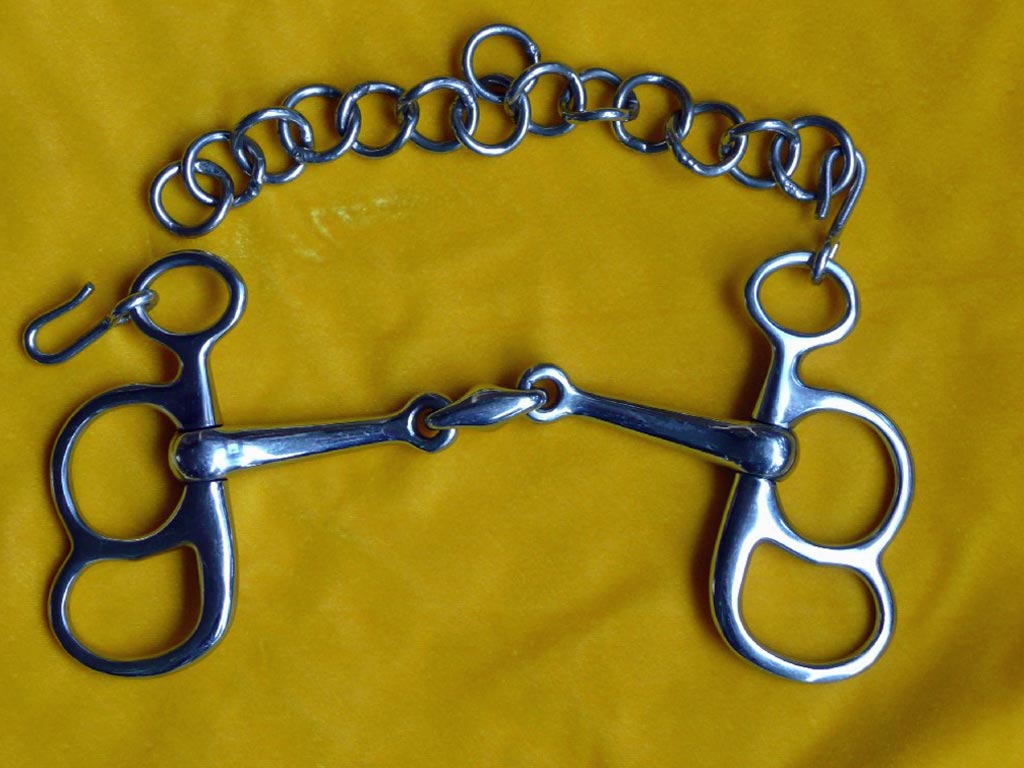 Silberne Postkandarre doppelt gebrochen