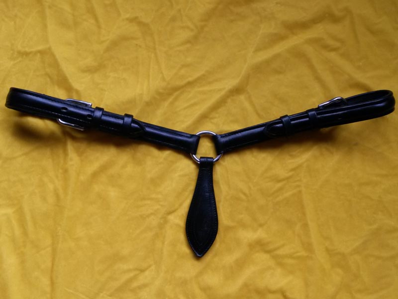 schwarzer Vierspänner-Koppelriemen-Leder