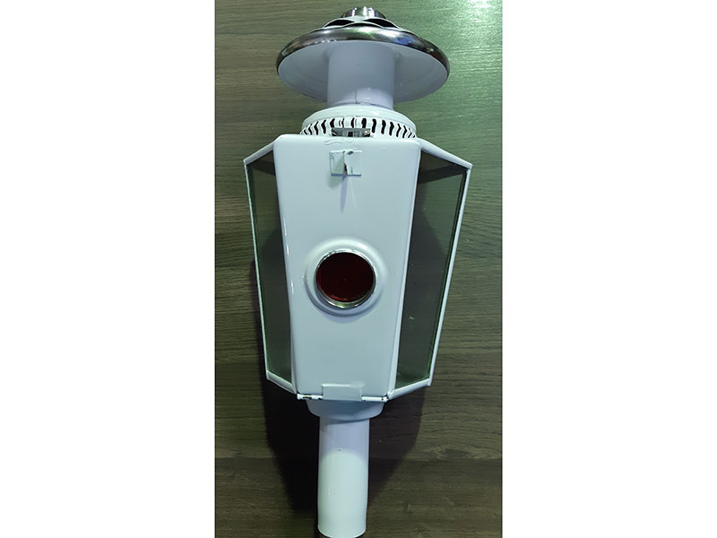 Kutschenlampe weiß 6-eckig