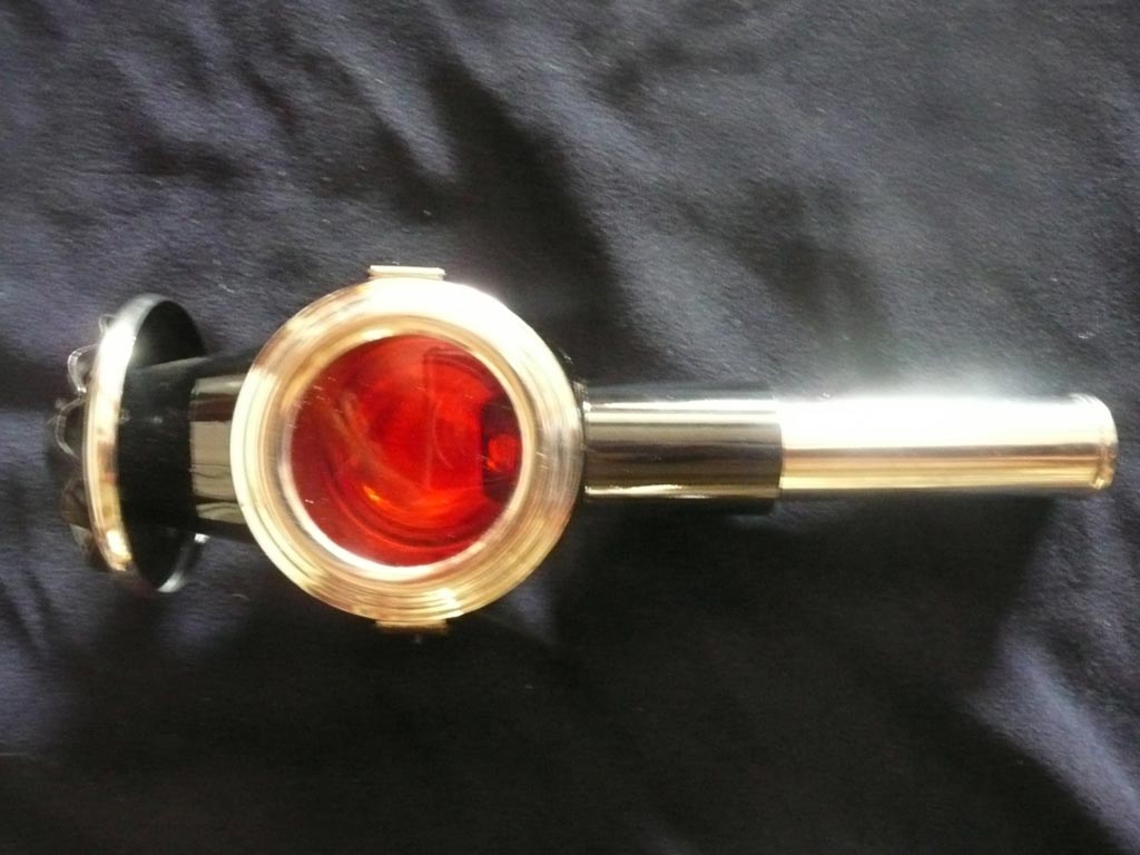 Kutschenlampe mit rotem Glas