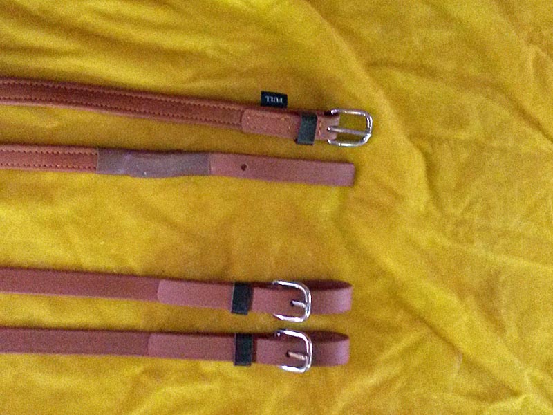 braune Biothane Leine mit Softleder-Handstück 1-spänner