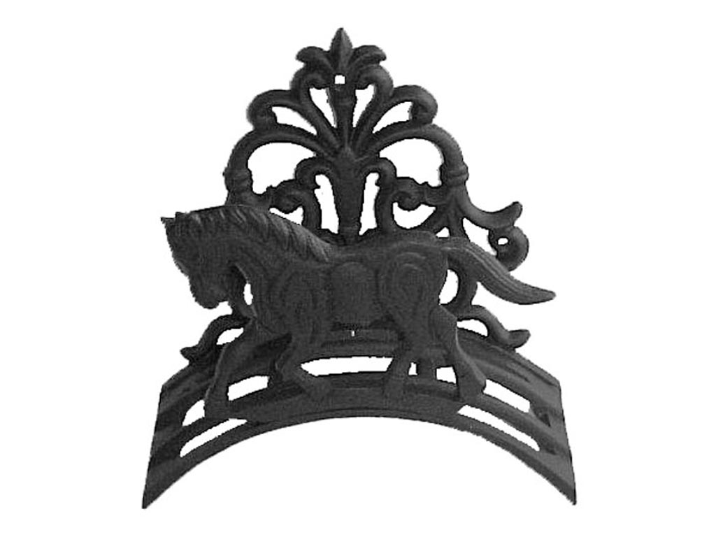 schwarzer Schlauchhalter aus Gusseisen