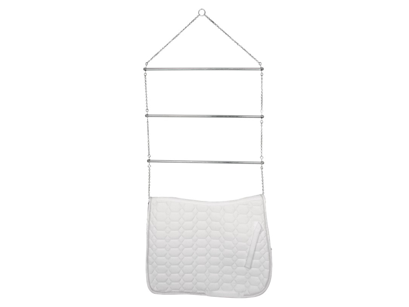silberne Deckenleiter mit weißer Satteldecke