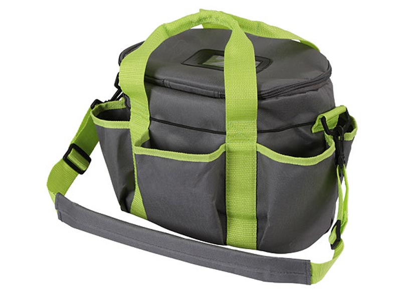 gelb graue Putztasche