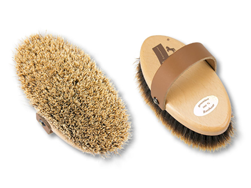 Pferdekopfkardätsche Shiny 100% Rosshaar Leistner