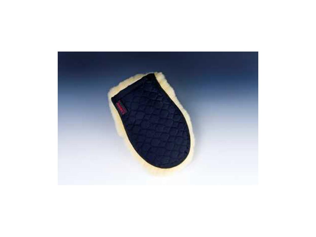 Schwarzer Putzhandschuh mit Lammfell