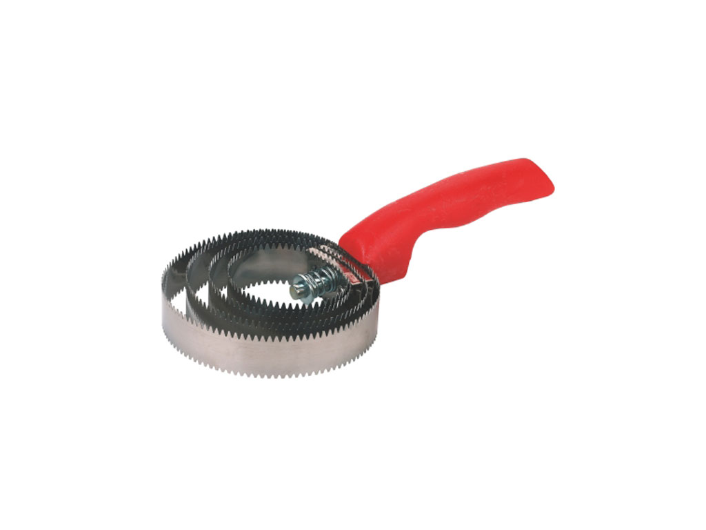 Spiralstriegel mit orangem Griff