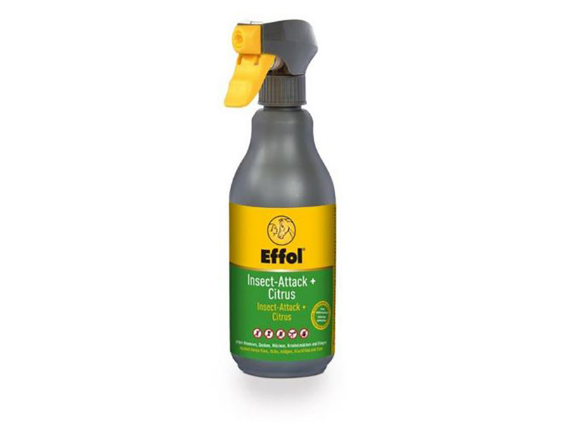 graue Sprühflasche mit Effol Insect Attack Spray+ Citrus