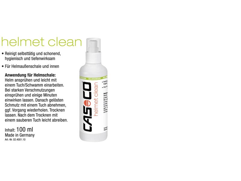 weiße Flasche mit Helmreiniger