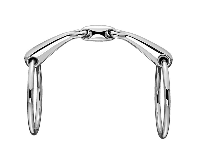 silberne Wassertrense doppelt gebrochen