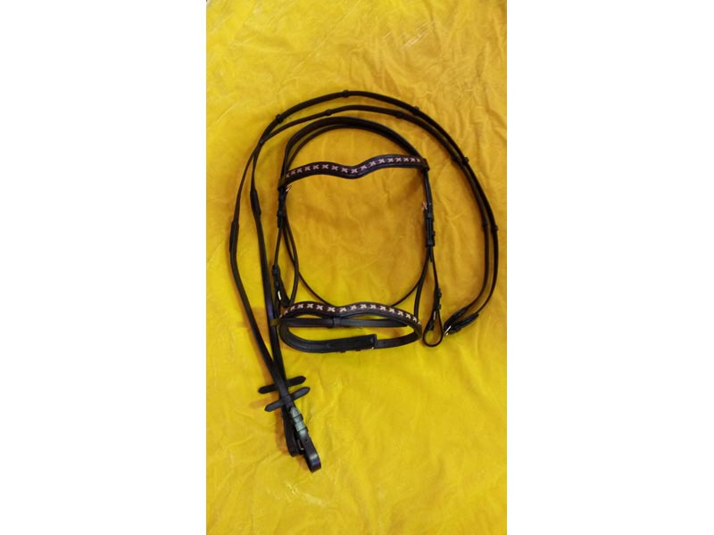 schwarze Trense Kopfstück