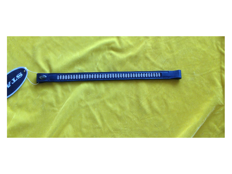 schwarzer Stirnriemen mit Strass