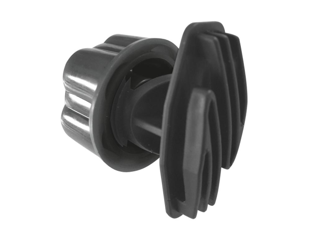 Schwarzer Schraubisolator